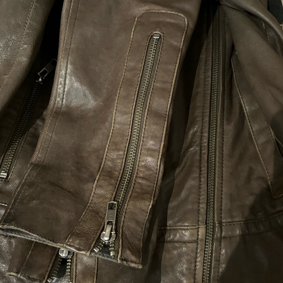 MACKAGE Sz S  Kenya Aritzia Lamb’s Leather Zipper Snap Closure Moto Style Jacket - Picture 16 of 16